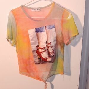Love J Orange and Yellow Short Sleeve Tee